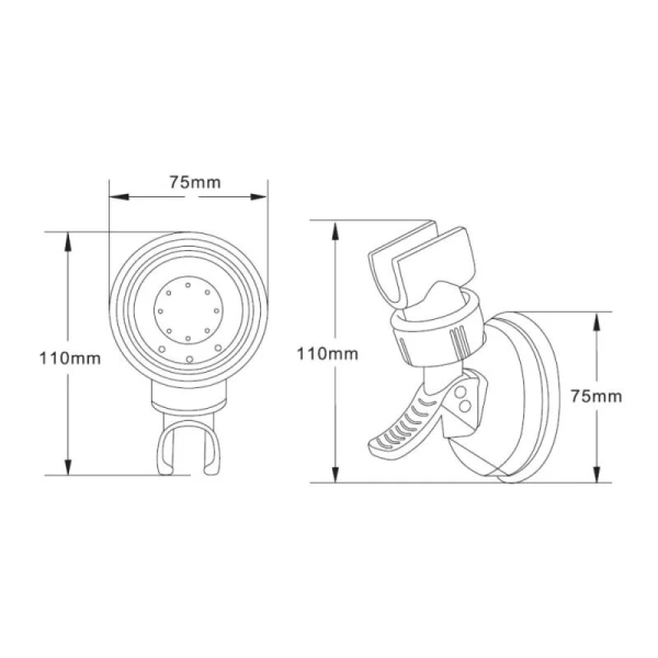 Держатель для душа вакумный Orange OVH05 хром