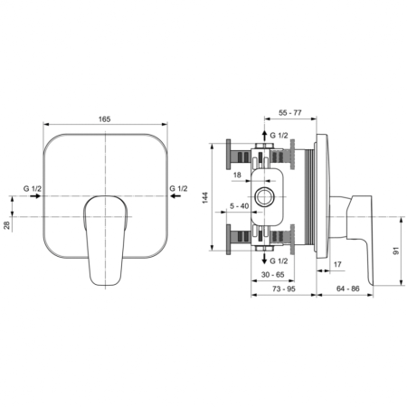 Смеситель для душа Ideal Standard CERAPLAN III A6114AA