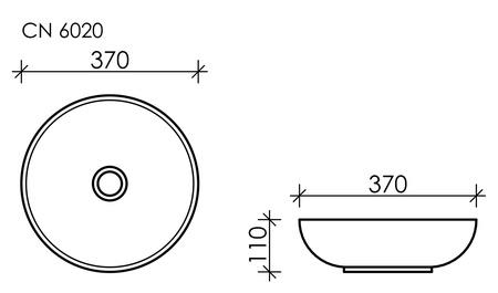 Раковина накладная (37х37) Ceramica Nova ELEMENT CN6020