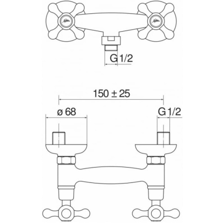 Смеситель для душа Nobili GRAZIA GRC5003/1BR