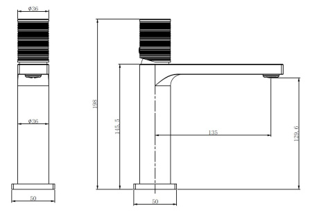 Смеситель для раковины Vincea Домус (Domus) VBF-5DM01CH, хром