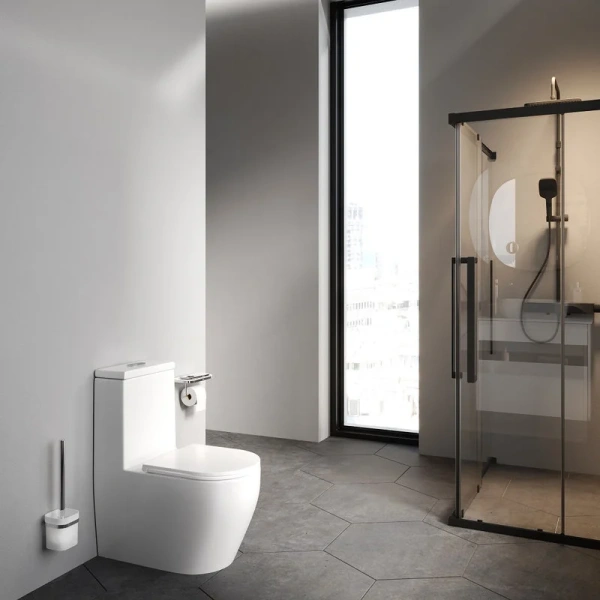 Унитаз-моноблок безободковый Am.Pm Func C8F8900SC, с сиденьем микролифт