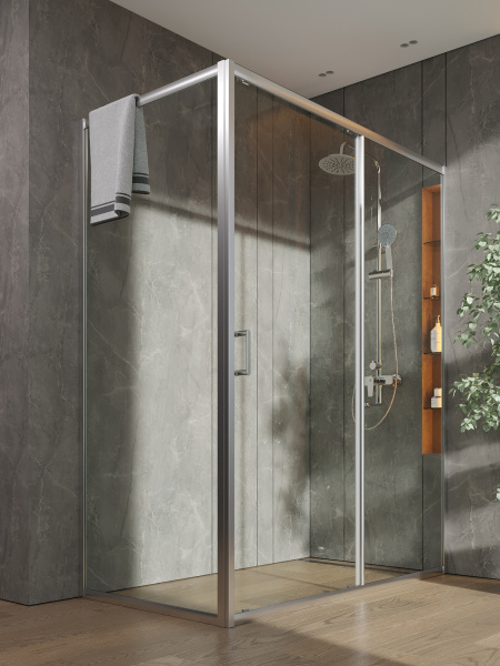 Душевой уголок без поддона (150х78,5) Orange E23-15080TCR хром