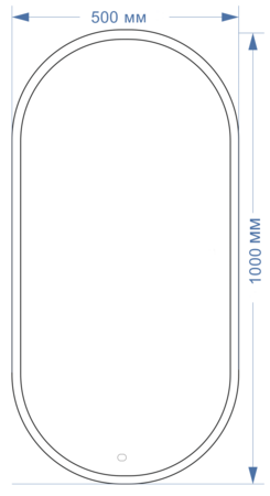Зеркало (50х100) Silver Mirrors  Виола LED-00002355