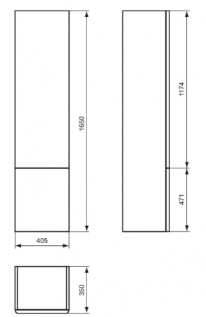 Шкаф-пенал Ideal Standard SoftMood T7836S6
