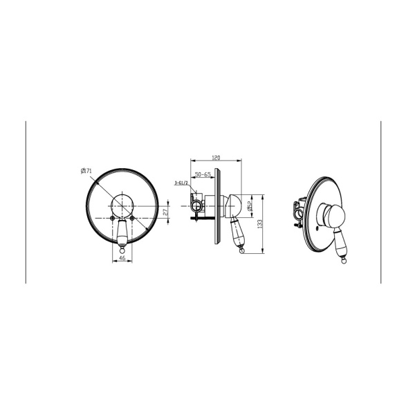 Смеситель для душа Boheme Tradizionale Chromo 265 Смеситель для душа Boheme Tradizionale Chromo 265