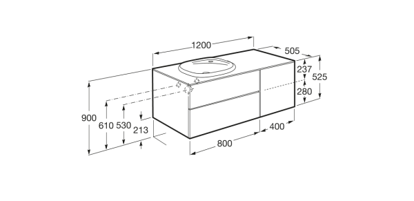 Тумба под раковину Roca Beyond к-т с раковиной 851391806