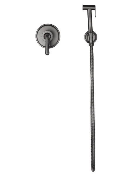 Смеситель с гигиеническим душем встраиваемый WONZON & WOGHAND STEAM, темный графит WW-88849008-BGM Смеситель с гигиеническим душем встраиваемый WONZON & WOGHAND STEAM, темный графит WW-88849008-BGM