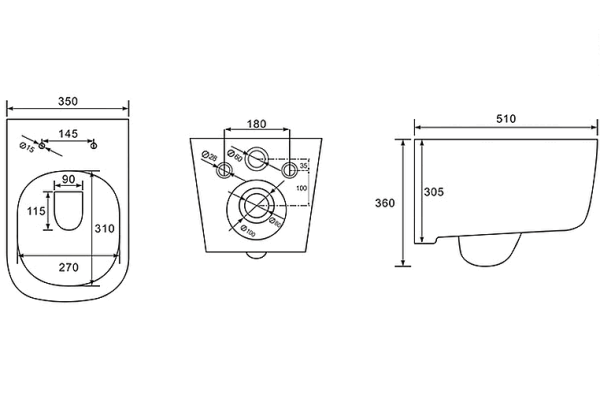 Комплект унитаза с инсталляцией SET AQUATEK ДИВА