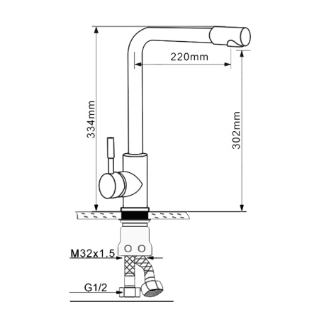 Смеситель для кухни Melana 8107