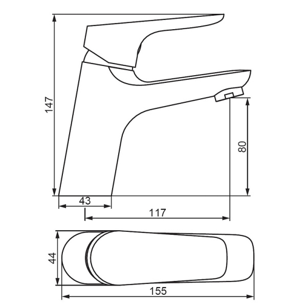 Смеситель для раковины Damixa Jupiter 770210001