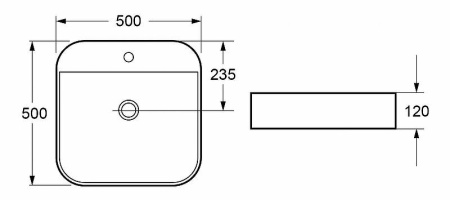 Керамическая раковина Cezares CZR-LFT-50-LVB