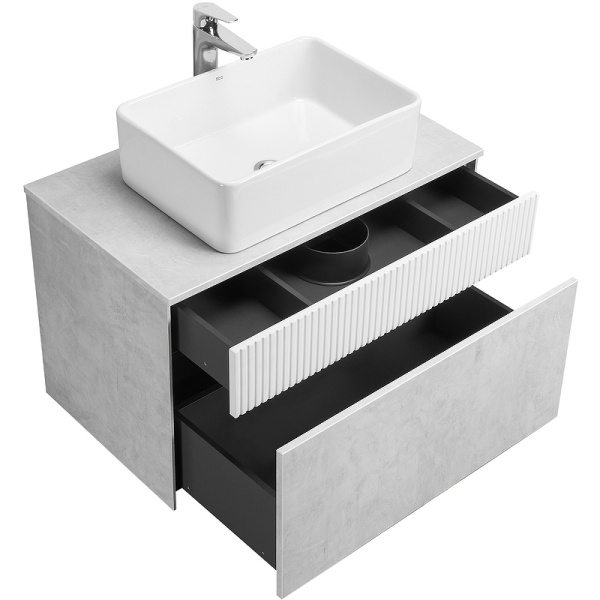 Тумба с раковиной Aquaton Марбл 80 слэйт 1A2762K1MH4C0