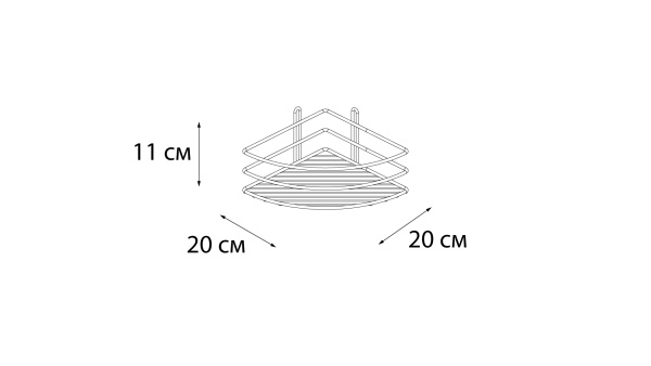 Полка угловая Fixsen черная FX-710B-1