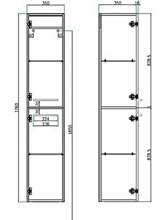 Шкаф-пенал Villeroy & Boch 2DAY2 A99600E4
