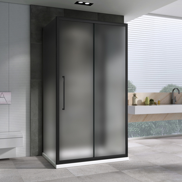 Душевой уголок (150х90) ABBER Schwarzer Diamant AG30150BMH-S90BM-S90BM черный