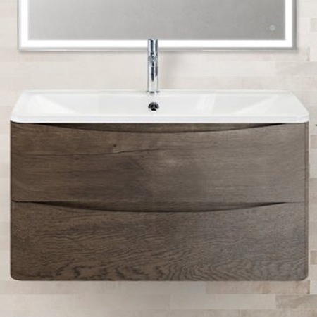 База под раковину подвесная BelBagno ACQUA-1000-2C-SO-RNG Rovere Nature Grigio