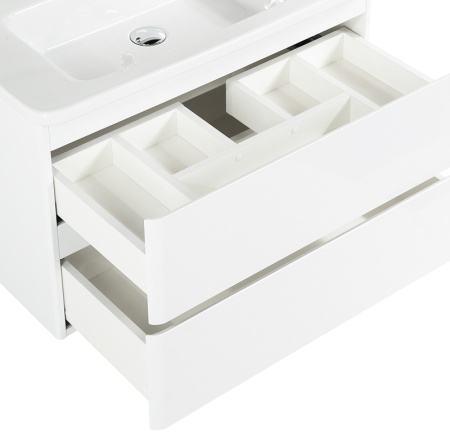 База под раковину BelBagno 80 ALBANO-CER-800-2C-SO-BL подвесная Bianco Lucido
