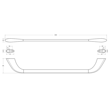 Полотенцедержатель CEZARES LINER-TH-60-01