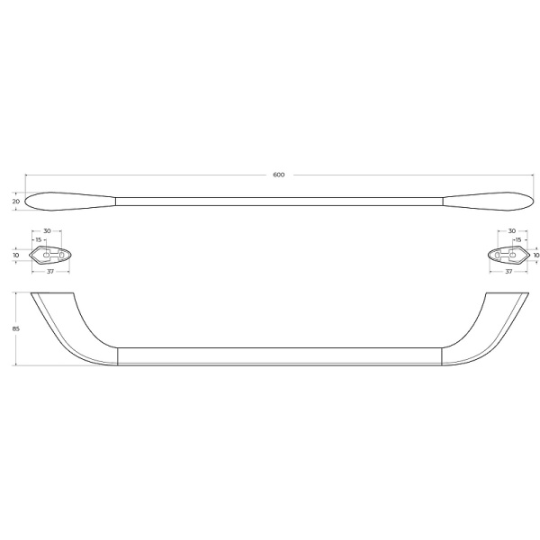 Полотенцедержатель CEZARES LINER-TH-60-GM
