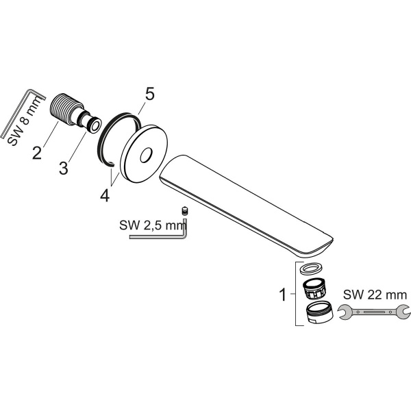Излив для ванны Hansgrohe Novus 71320000