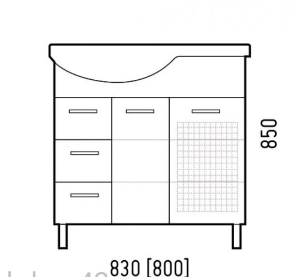 Тумба напольная Corozo Коралл 82 Z3 SD-00001122