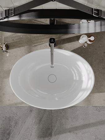 Раковина накладная (58,5х38) Orange  B08-585w белый глянец