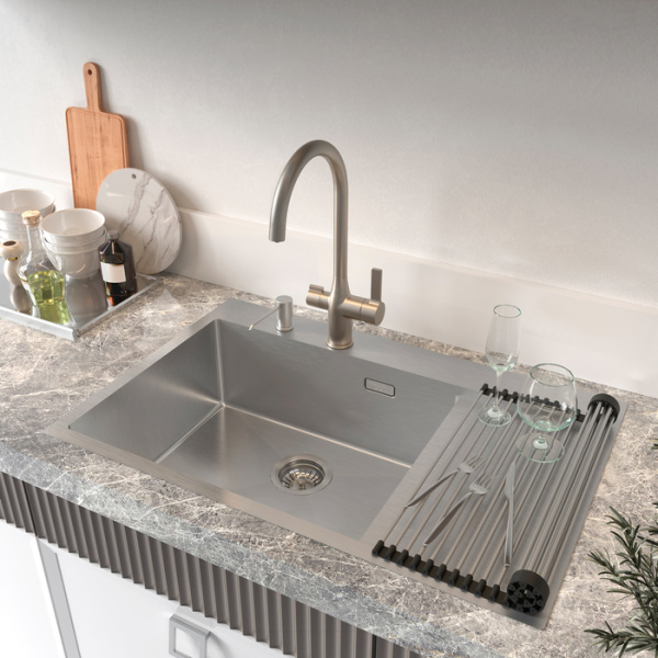 Ролл-мат, нерж. сталь, сатин, 349*430, IDDIS Kitchen Line (ROL35SRi59)