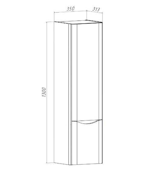 Пенал Runo Тоскана темное дерево (00-00001420)