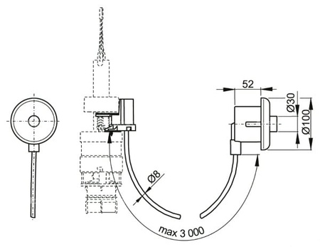 Кнопка для инсталляции AlcaPlast MPO11