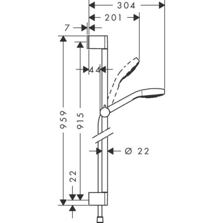 Душевой гарнитур Hansgrohe Croma Select S 26575400