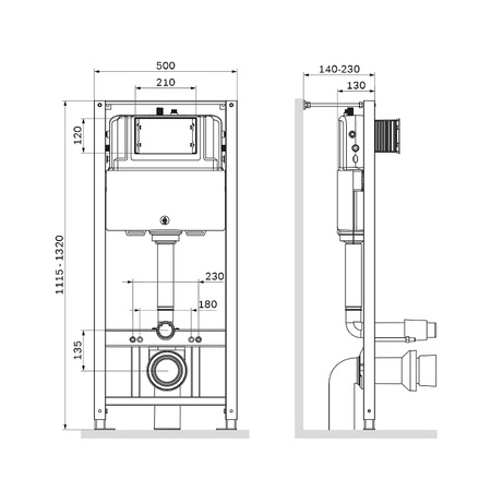 Комплект унитаза с инсталляцией AM.PM Spirit V2.0 FlashClean IS47031.701700