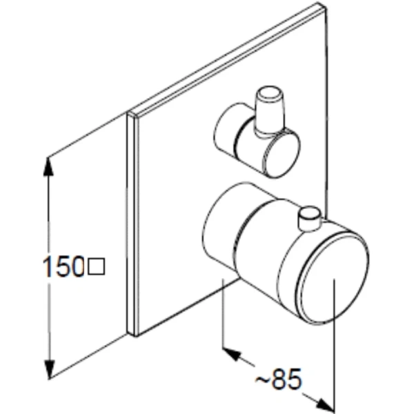 Смеситель для ванны Kludi Ambienta 538850575