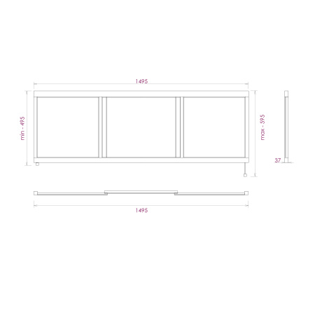 Экран под ванну Onika Одио 150 515017