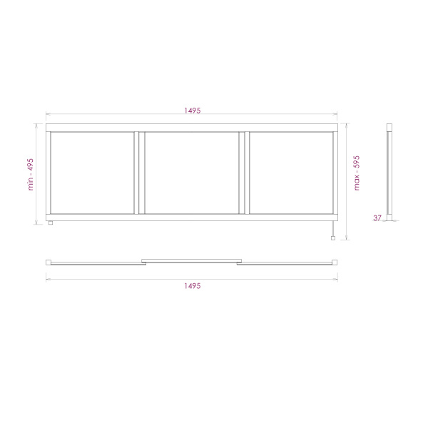 Экран под ванну Onika Одио 150 515017