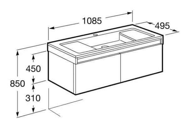 Модуль под раковину Roca STRATUM 856221609