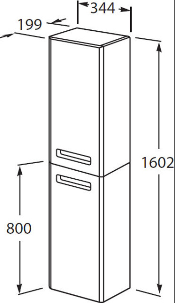 Пенал Roca The Gap R ZRU9302738 белая матовая
