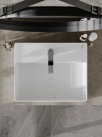 Раковина накладная (50х42) Orange  B04-500W белый глянец