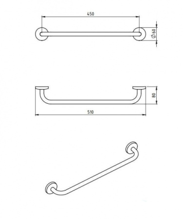 Держатель для полотенец Novaservis Metalia-1 6127.0