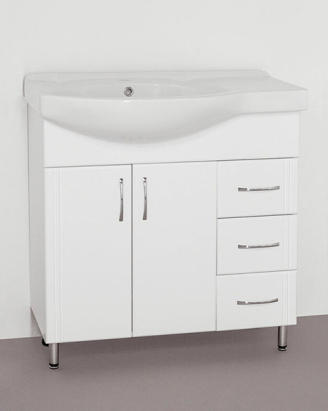 Тумба под раковину напольная Style Line Эко Стандарт 80 ЛС-00000109 белый