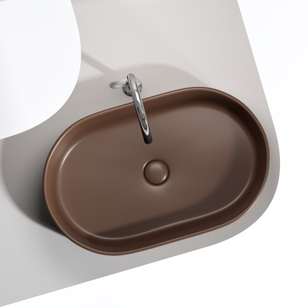 Раковина накладная (60,8х38,5) Ceramica Nova ELEMENT CN6048MDB