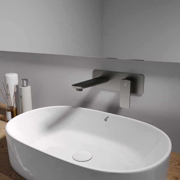 Смеситель для раковины скрытого монтажа Oliveeka OL-869003-BGM, матовый Черный