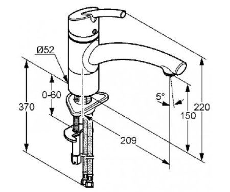 Смеситель для кухни KLUDI Trendo Star 339740575