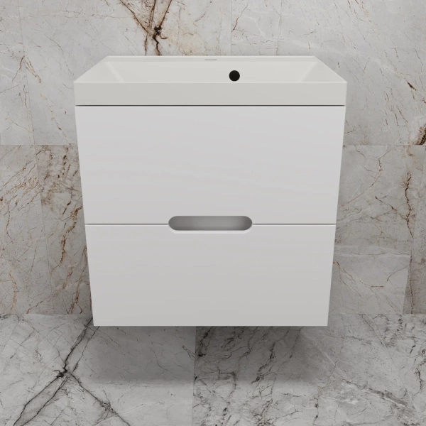 Тумба подвесная без раковины 60 см Style Line Матис ЛС-00002444 белый матовый