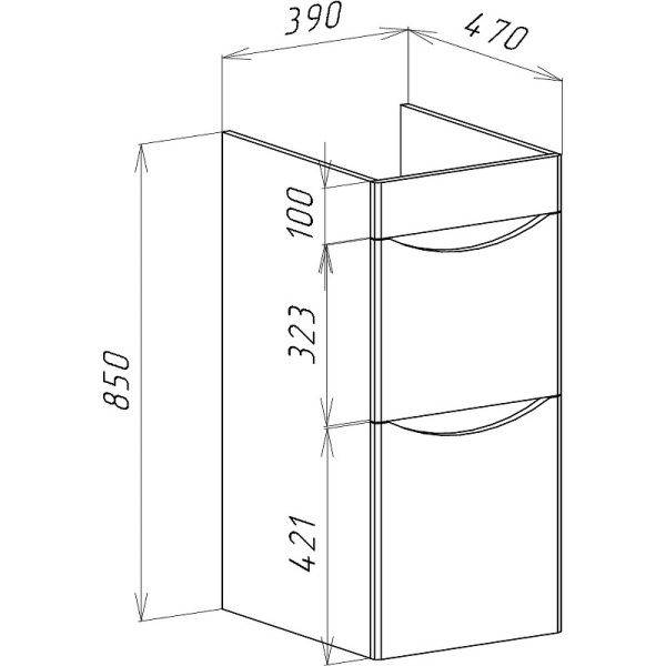 Тумба под раковину Bellezza Олиссия 100 4639417110420