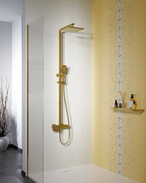 Душевая система с термостатом Timo Tetra-thermo SX-0169/17 золото матовое Душевая система с термостатом Timo Tetra-thermo SX-0169/17 золото матовое