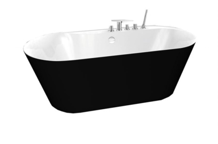 Ванна акриловая BelBagno BB14-NERO/BIA