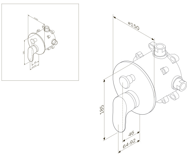 Смеситель для ванны Am.Pm Like F8085000 Смеситель для ванны Am.Pm Like F8085000