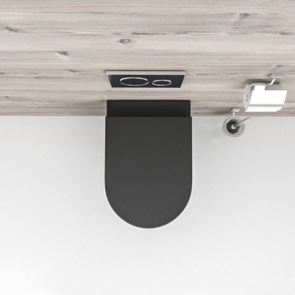 Подвесной безободковый унитаз с сиденьем микролифт beWash Aldo BKFSR101565