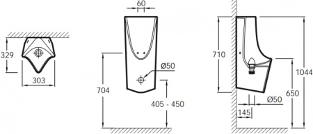 Писсуар Jacob Delafon Struktura EZA222-00